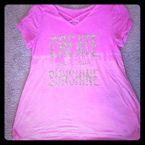 Cute girls pink justice t shirt